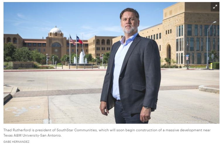 Thad Rutherford, President of SouthStar Communities the developer of VIDA San Antonio in the City's south side